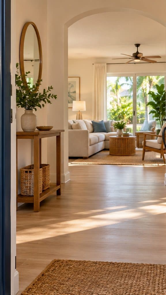 Bright open doorway into a South Florida home.